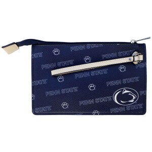 navy wristlet with repeating Penn State and paw prints, Athletic Logo